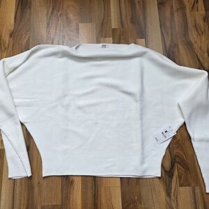 Ardene White Ribbed Top